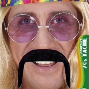 Baffi anni 70 adesivi – neri