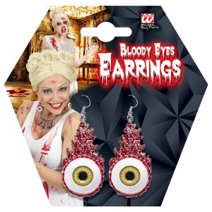 Orecchini occhi insanguinati
