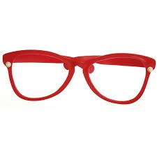 Occhiali clown giganti rossi
