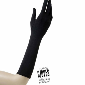 Guanti neri in elastan 37 cm