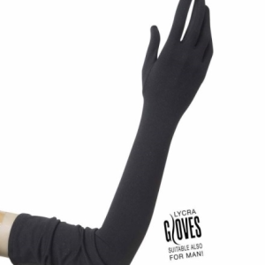 Paia di guanti licra per uomo neri 60 cm