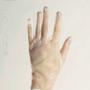 Paia di guanti a rete bianch