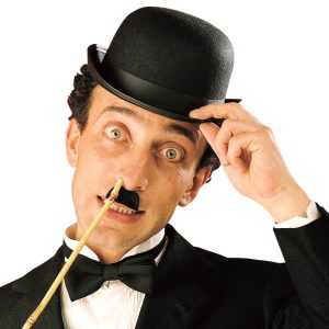 Cappello bombetta nera in feltro