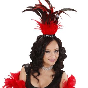 Copricapo havana con piume e paillettes