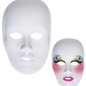 Maschera viso bianco unisex da dipingere