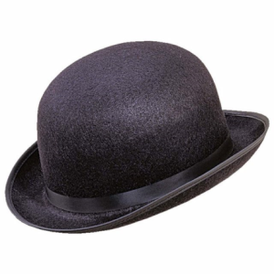 Bombetta grande nera in feltro