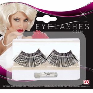 Ciglia extra lunghe nere con colla in tu