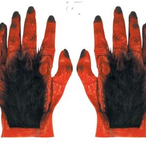 Coppia mani giganti pelose diavolo