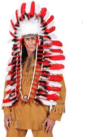 Copricapo indiano d america lungo 110 cm