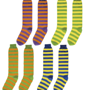 Paia di calze rigate fluorescenti