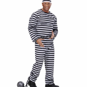 Costume da carcerato bianco e nero