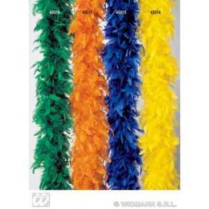 Boa in piume lusso arancione 1 80 m