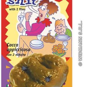 Cacca appiccicosa con mosche