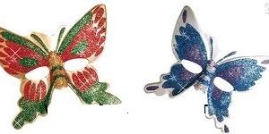 Maschera farfalla glitter