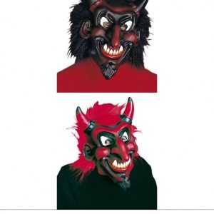 Maschere diavolo c/capelli pelo
