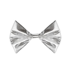 Farfallino argento metallizzato