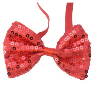Papillon – farfallino in paillettes rosso