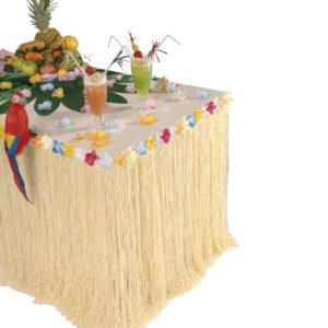 Decorazione tavolo tropicale con fiori 275×75 cm