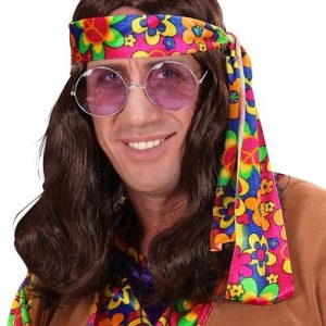 Parrucca hippie dude castana