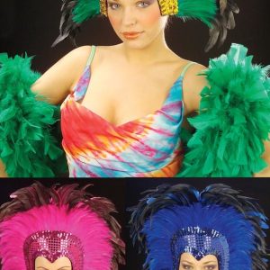 Copricapi in piume colori assortiti