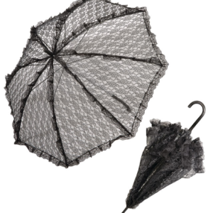 Ombrello in pizzo nero