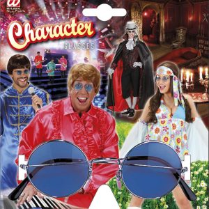 Occhiali caratteriali con lenti blu