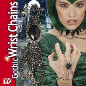 Catena per polso gotica con medaglione