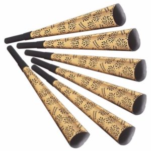 Trombe sonore buon anno oro 25 cm – set