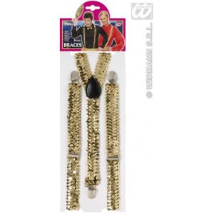 Bretelle in paillettes oro