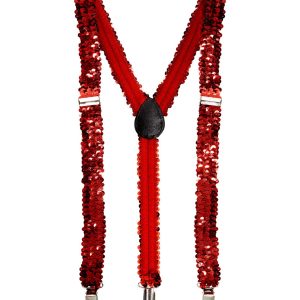 Bretelle in paillettes rosse