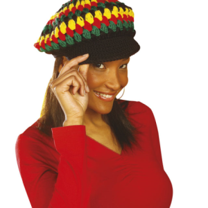 Berretto reggae rasta all uncinetto