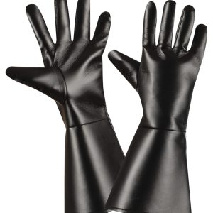 Guanti caratteriali neri similpelle cowb