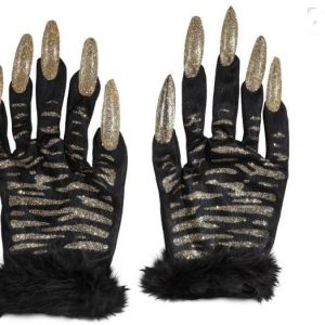 Paia di guanti tigre con unghi