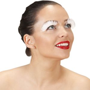 Ciglia di piume bianche