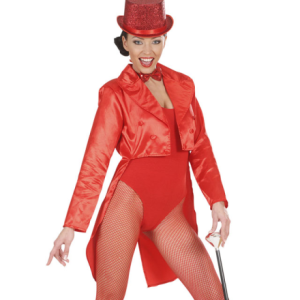 Frac donna rosso in raso solo frac