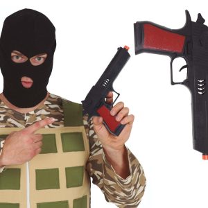 Pistola nera 27 cm in plastica