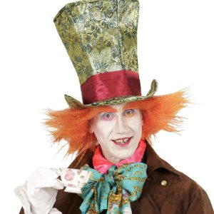 Cilindro cappellaio pazzo con capelli