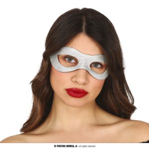 Maschera domino glitter oro