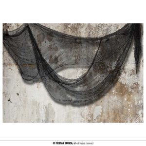 Tessuto sfilacciato grigio per halloween 76x228cm