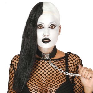 Parrucca media lunga nera