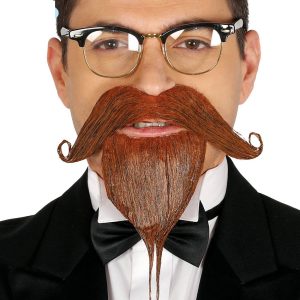 Baffi e pizzetto lord marroni