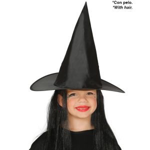 Cappello strega bimba con capelli
