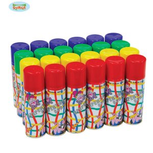 Una bombola stelle filante spray serpentina