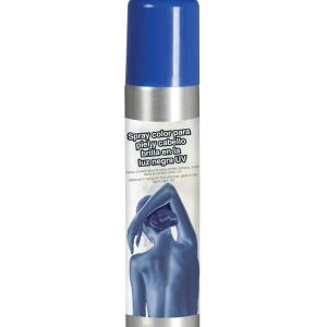 Trucco spray corpo e capelli blu body painting