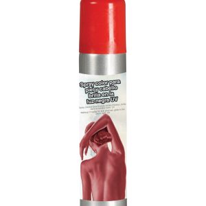 Trucco spray corpo e capelli rosso body painting