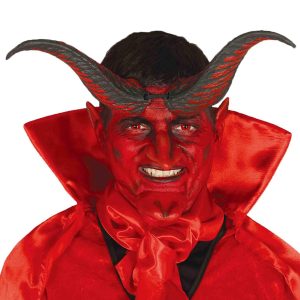 Corna da diavolo demonio 20 cm nero-rosso