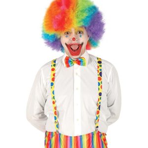 Bretelle colore giallo a pois colorati