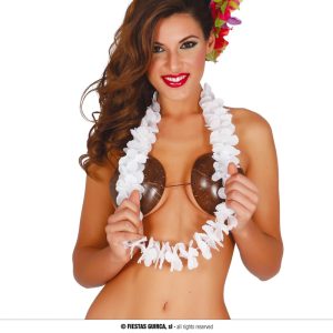 Collana hawaiana bianca