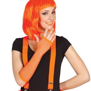 Guanti a rete arancio fluo cm. 20