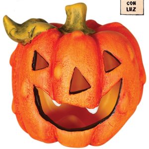 Zucca halloween porcellana con luci 11cm